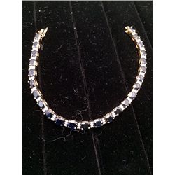 Estate Sapphire and Diamond Tennis Bracelet