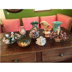 10 Pieces U.S. Pottery and Capodimonte