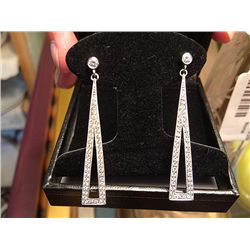 Channel Set Diamond Earrings