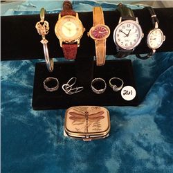 4 Watches and Sterling Silver Lot