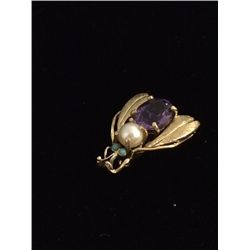 Estate 14kt Gold Ladies Pin