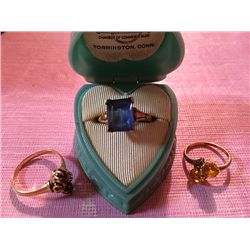 3 Estate Vintage Lady's Rings