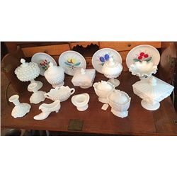 Milk Glass Lot