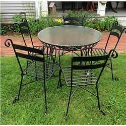 Wrought Iron Table and Chairs