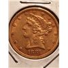 Image 1 : 1881 $5 Liberty Gold Coin