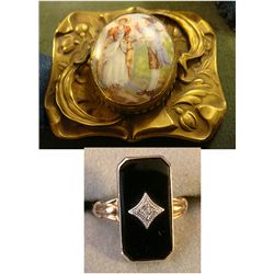 Estate Vintage Ring and Belt Buckle