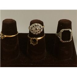 4 Estate Lady's Rings Settings