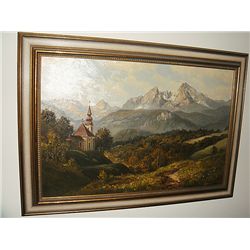 Estate Antique Oil Painting on Canvas