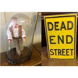 John Wayne Doll and Sign