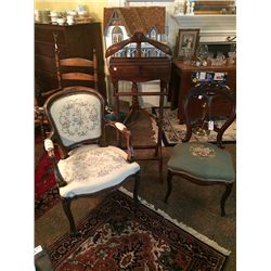 Needlepoint Chairs and Gentlemen's Valet.