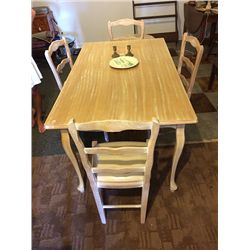 Italian Style Beachwood Table & Chairs