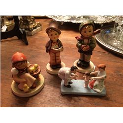 3 Hummels and Norman Rockwell Figurines