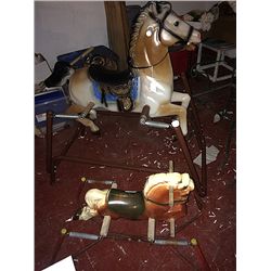 St. Jude's Lot; 2 Child's Bouncing Horses