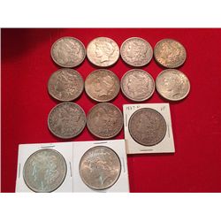 13 U.S. Silver Dollars
