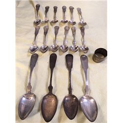 Antique Coin Silver Spoons