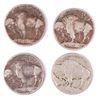 Image 2 : (4) 1913-S I BUFFALO NICKELS FAIRS
