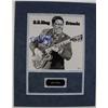 Image 1 : An 8" x 10", hand signed B&W photo by BB King.  Item has been double matted in blue suede with an…