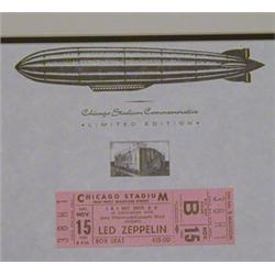 Led Zeppelin 1973 Boston Concert Ticket – Uncut Full-Size Laminated Reprint – Mint Condition