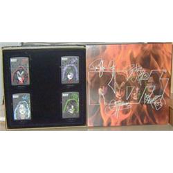 Kiss Lighters set of 4.  This is a complete set of 4 Kiss Zippo lighters that have art work simil…