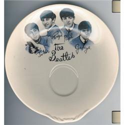 Original Beatles china Biscuit plate made by Washington pottery (UK). The plate feature group pho…