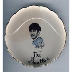 Original Beatles Ringo Starr Candy Dish. This dish features Ringo Starr with gold tranfer around …