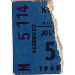 The Doors- Rare ticket stub for there famous appearance at the Hollywood Bowl July 5th 1968.Also …