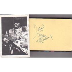 Autograph book from a high school student who met Jimi in San Francisco at the Winterland concert…