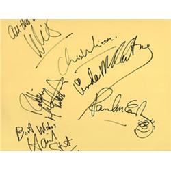 Paul McCartney's Flowers In The Dirt inner yellow sleeve signed by the entire band as follows fro…