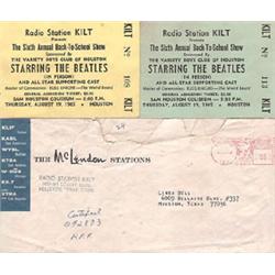 Lot contains the following.Ticket stub for the Beatles 3:30 PM performance at the Sam Houston Col…