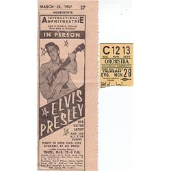 Elvis Presley Rare concert ticket stub from Chicago's International Amphitheatre on March 28th 19…