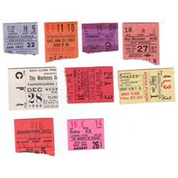 Monkees Concert Tickets from the the 1960s.Included in this lot are very ticket stubs from there …