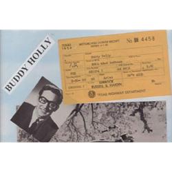 BUDDY HOLLY'S MOTORCYCLE LICENSE !   THIS MOTORCYCLE LICENSE WAS ISSUED TO BUDDY AFTER HIS DEATH.…