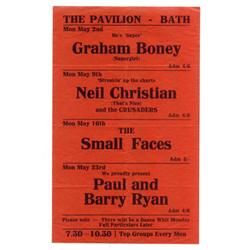 The Small Faces UK Handbill An original 1960’s concert handbill from The Pavilion Bath, UK.  The …