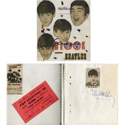 Beatles Autographs And McCartney Annotated Song. The autographs of The Beatles in a Swedish spira…