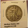 Image 1 : 26.1935 P Walking Liberty Half VF