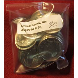 58. (30) 1867-1992 British Columbia, Canada Commemorative Quarters. Gem BU .