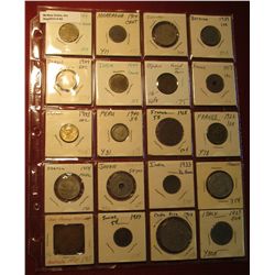 82. (20) Various Foreign Coins from countries such as India, Naicaragua, Peru, France, Costa Rica & 
