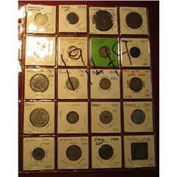 83. (20) Various Foreign Coins from countries such as Egypt, Netherlands, Panama, Australia, Italy &