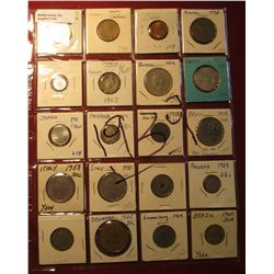 84. (20) Various Foreign Coins from countries such as Denmark, Japan, France, Italy, Denmark & etc. 