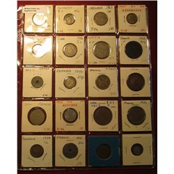 86. (20) Various Foreign Coins from countries such as France, Cuba, Panama, Austria. Yugoslavia & et