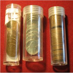 92. (10) 2004 P Peace Westward Journey Jefferson Nickels in a plastic tube; (3) 1954 & (3) 55 Lincol