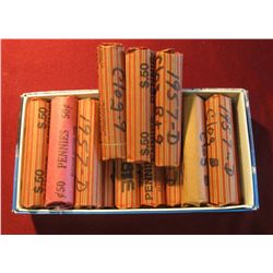 103. (16) Rolls of Lincoln Cents. All oddities, mint errors, clogs, and etc. Nearly enough to last a
