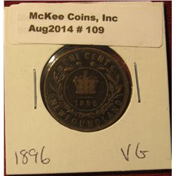 109. 1896 New Foundland Cent. VG-8.