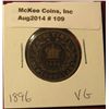 Image 1 : 109. 1896 New Foundland Cent. VG-8.