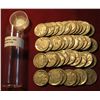 Image 2 : 119. Roll Of (40) Full Date Buffalo Nickels. All Dated 1938 Or Earlier. Stored In A Plastic Tube.