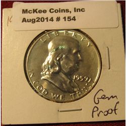 154. 1959 P Franklin Half Dollar. Proof 65.