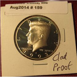 159. 1993 S Kennedy Half Dollar. Cameo Frosted Proof 65.