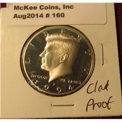 160. 1994 S Kennedy Half Dollar. Cameo Frosted Proof 65.