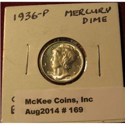169. 1936 P Mercury Dime. Choice BU .