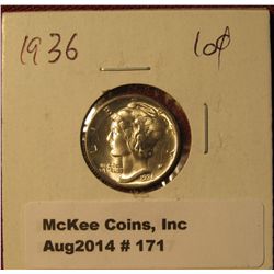 171. 1936 P Mercury Dime. Choice BU .